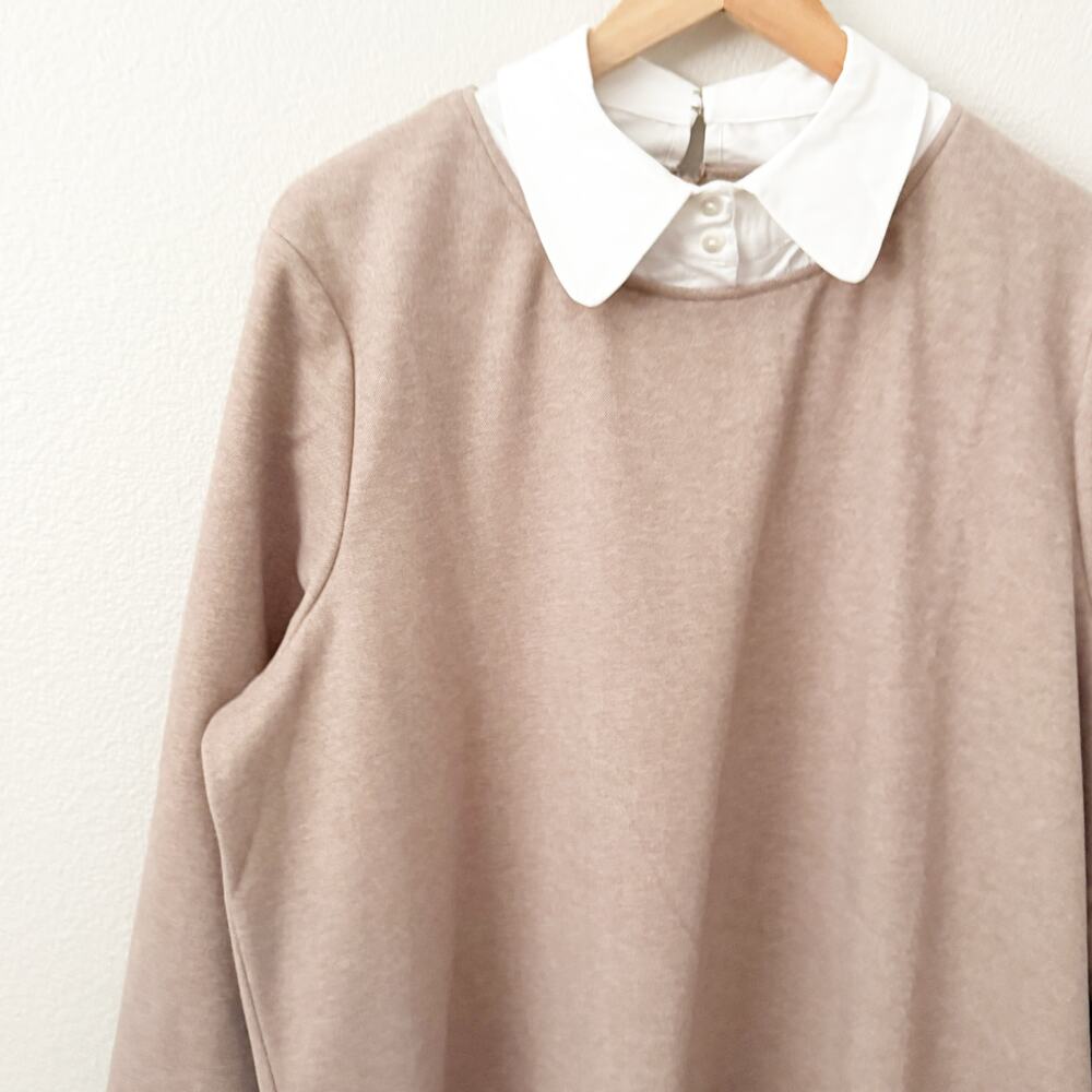 TUCKERNUCK | NWT Tan White Dress Sandwhisp Dakotah Mini Shift Shirtdress | XXXL - Picture 3 of 9